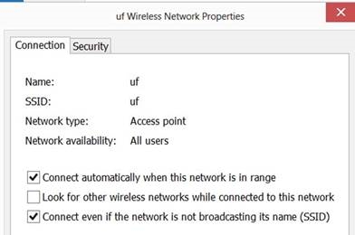 Network availability: All users