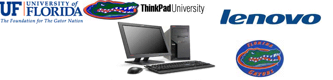 ThinkPad University Logo 2003,Lenovo,DT014551,ufgator,smallWordmark,gator