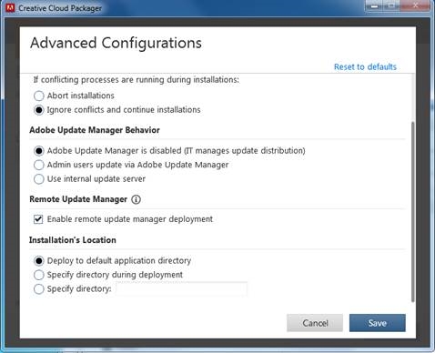 advanced configuration page two