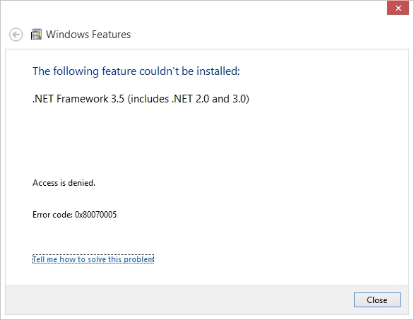 .NEt Framework 3.5 message one