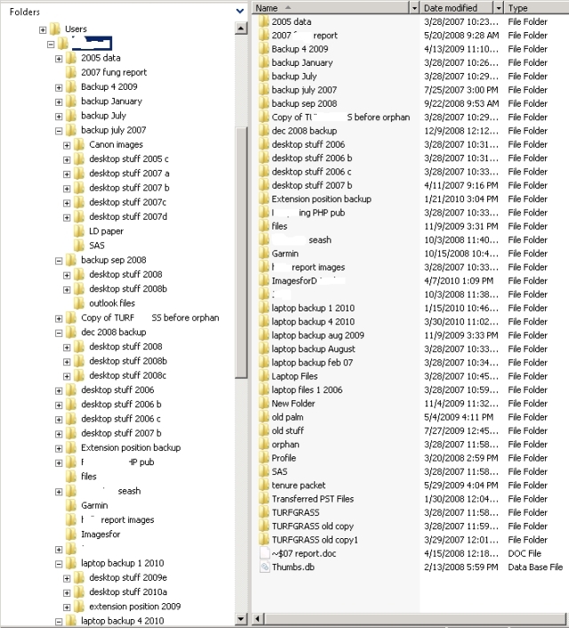 Inappropriate use of file server storage