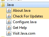 JREv7u40 start menu items