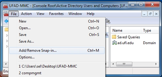 adding a snap-in to an MMC console