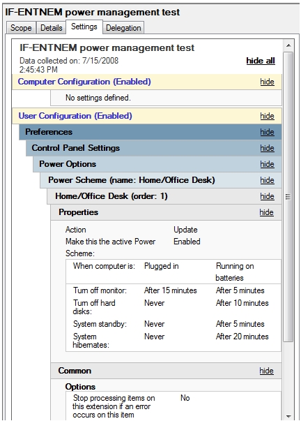 PowerTest GPO