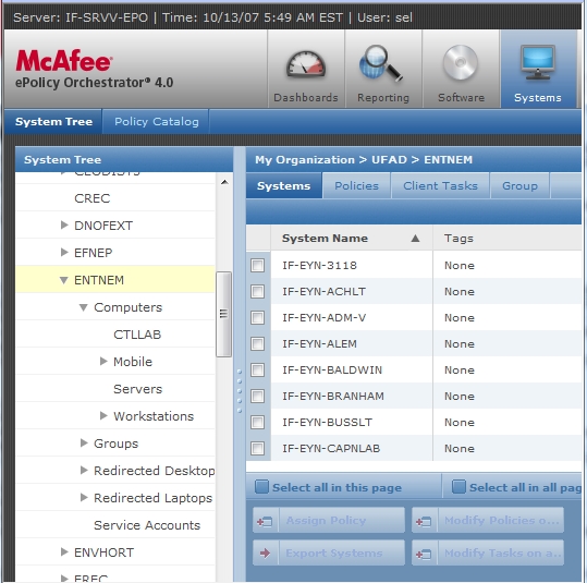 ePO Active Directory integration